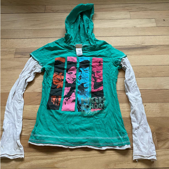 Disney Other - Rare High School Musical Teal and White Hoodie